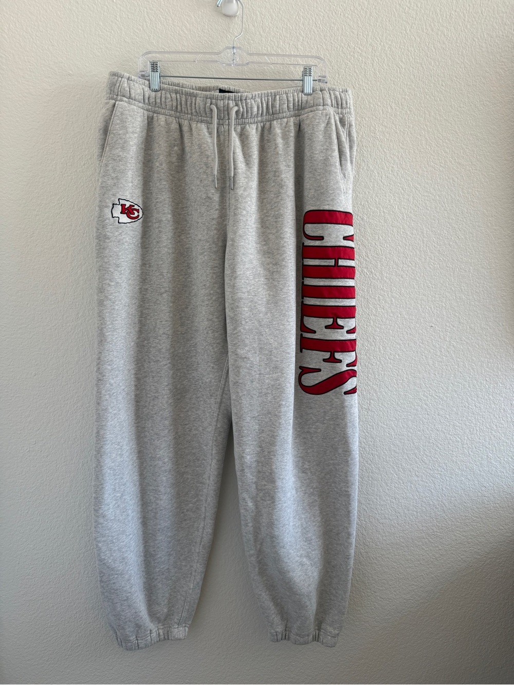 Kansas City Chiefs Embroidered Abercrombie & Fitch Grey Sweatpants